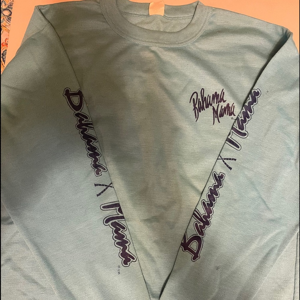 Teal blue Bahama Mama long sleeve shirt